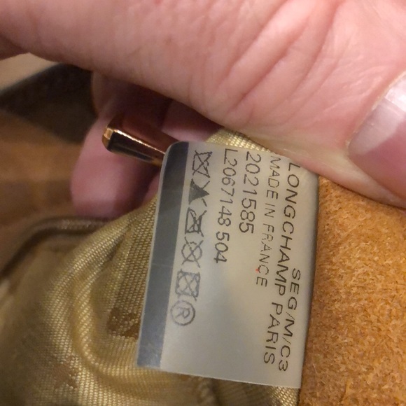 Tan leather longchamp bag with rose gold hardware - Picture 4 of 4